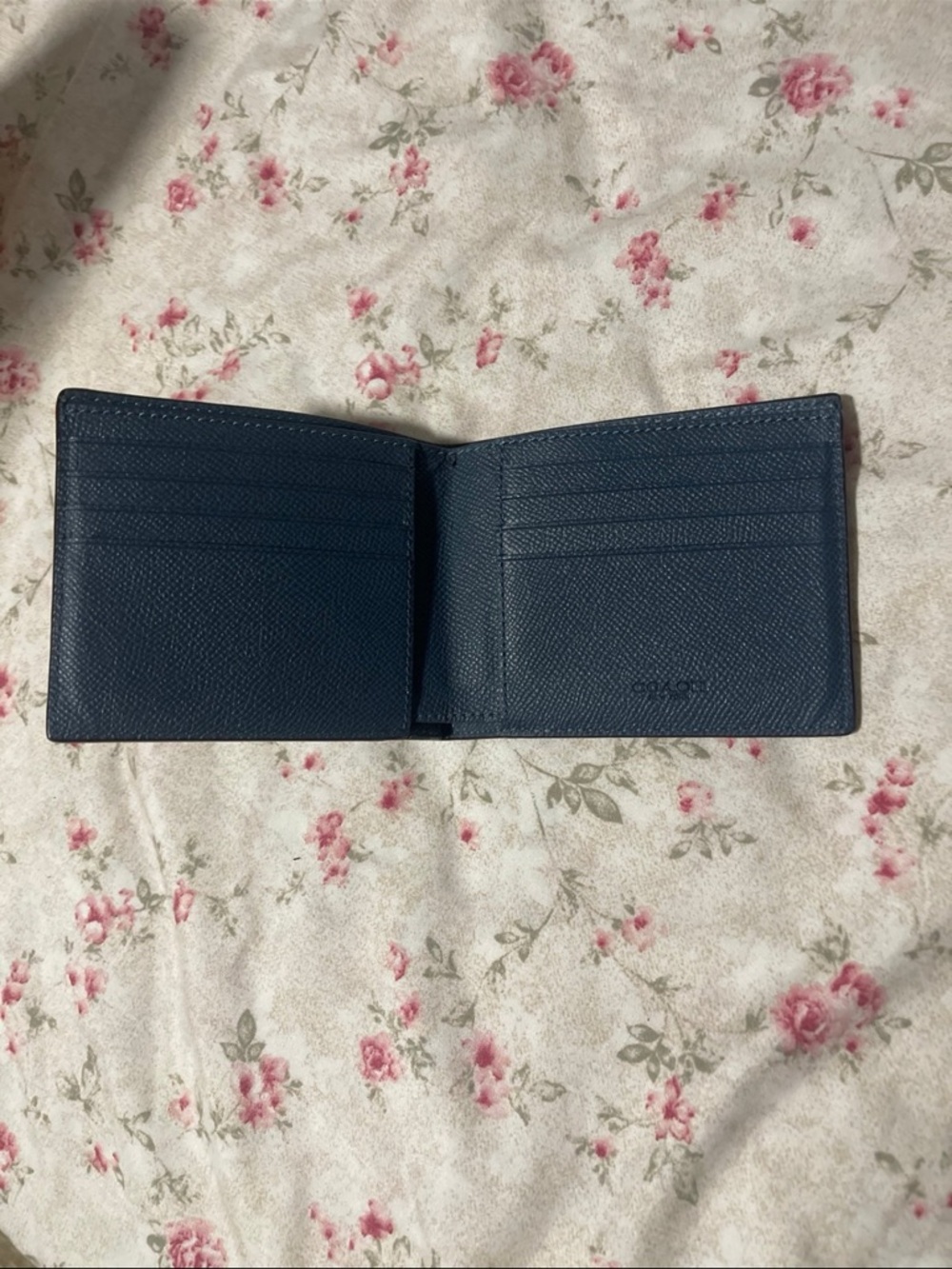 Vintage Bifold Blue COACH Wallets For Men never used - Picture 2 of 8
